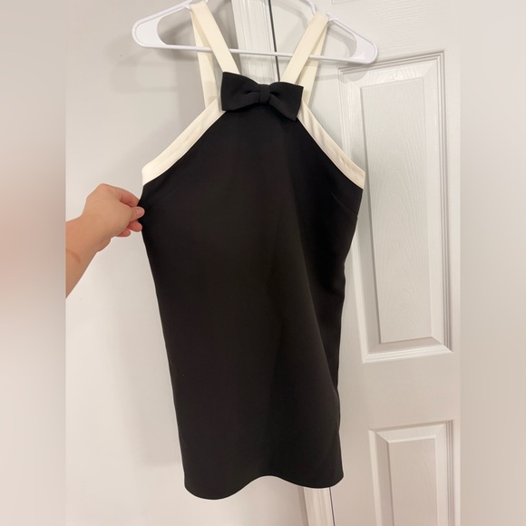 NWT Maje Black and White Halter Mini Dress - Picture 2 of 4